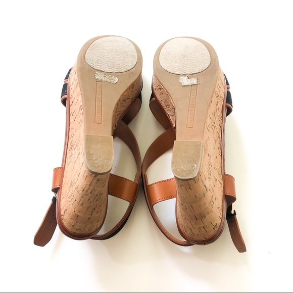 Tommy Hilfiger Safia Two-Toned Cork Wedge Sandals - Picture 5 of 7